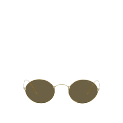 Giorgio Armani Ar6115t Pale Gold Male Sunglasses In Pale Gold-tone