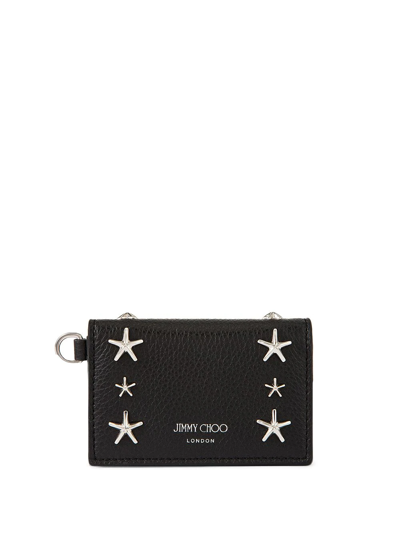 Jimmy Choo Men's Cooper Black Leather Star Wallet
