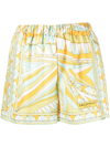 EMILIO PUCCI BANDIERINE-PRINT TWILL SHORTS