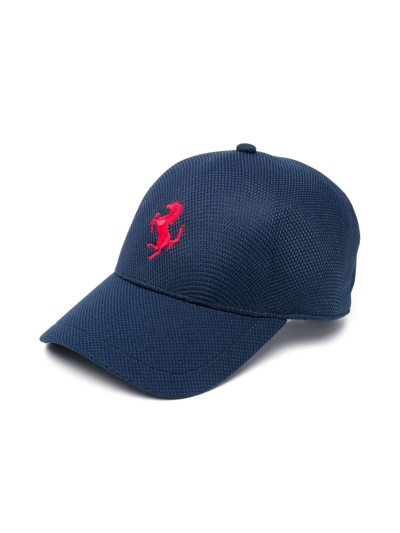 Ferrari Kids' Prancing Horse Baseball Cap In Blue
