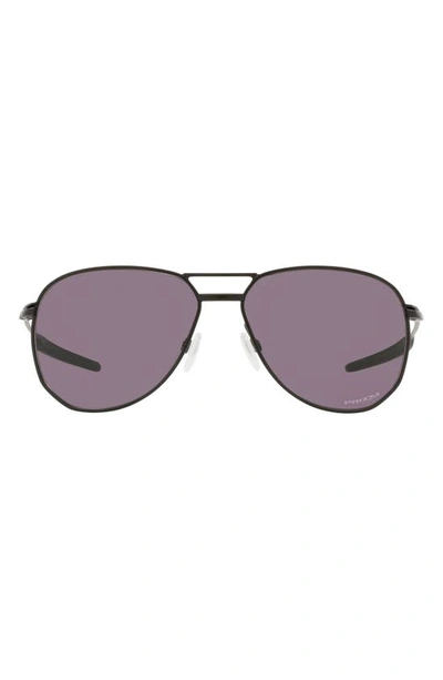 Oakley 57mm Pilot Sunglasses In Satin Black/ Prizm Grey