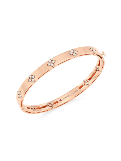 Roberto Coin Women's Love In Verona 18k Rose Gold & Diamond Bangle Bracelet