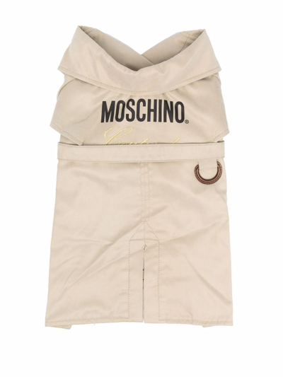 Moschino Logo-print Pet Vest Harness In Neutrals