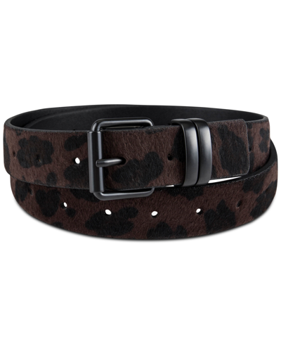 Inc International Concepts Men's Faux-leather Belt, Created For Macy's In Leopard
