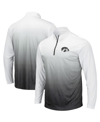 COLOSSEUM MEN'S GRAY IOWA HAWKEYES MAGIC TEAM LOGO QUARTER-ZIP JACKET