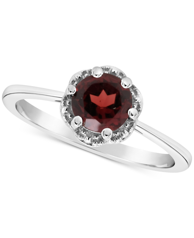Macy's Rhodolite Garnet Six Prong Ring (1 Ct. T.w.) In Sterling Silver (also In Citrine, Blue Topaz, Perido