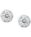 Macy's Rhodolite Garnet Stud Earrings (2 Ct. T.w.) In Sterling Silver (also In Amethyst, White Topaz, Citri In White Topaz