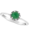 Macy's Emerald Six Prong Solitaire Ring (5/8 Ct. T.w.) In Sterling Silver (also In Ruby & Sapphire) In Emerald