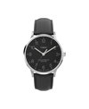 Timex Men's Waterbury Black Leather Strap Watch 40 Mm In Black