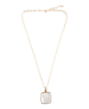 BARSE WOMEN'S SAINT-TROPEZ BRONZE AND MOTHER-OF-PEARL PENDANT ON CHAIN NECKLACE