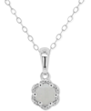 MACY'S AQUAMARINE SOLITAIRE 18" SCALLOPED-EDGE PENDANT NECKLACE (3/8 CT. T.W.) IN STERLING SILVER (ALSO IN 