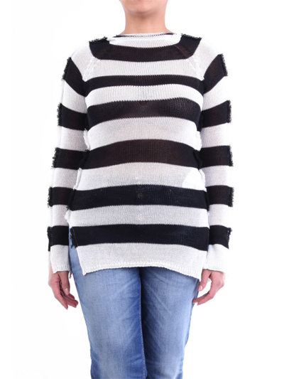 Marni Rip-detail Striped Jumper In Weiss