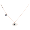 Swarovski Rose Gold-tone Crystal Evil-eye 14-7/8" Pendant Necklace In Gold