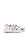 Balenciaga 30mm Track Faux Leather & Nylon Sandals In White