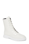 Stuart Weitzman Mckenzee Combat Boot In White Smooth Calf