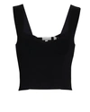 A.l.c Jordana Sweetheart Knit Crop Top In Black