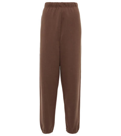 Tory Sport Cotton-jersey Track Pants In Brown