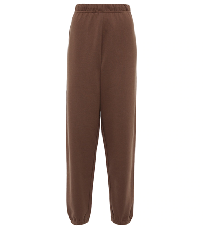 Tory Sport Cotton-jersey Track Pants In Brown Oak