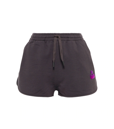 Isabel Marant Étoile Mifikiae Cotton-blend Jersey Shorts In Faded Night