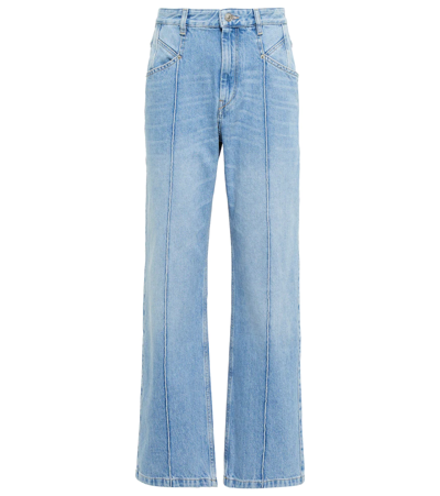 Isabel Marant Nadege High-rise Wide-leg Jeans In Azure