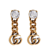 GUCCI GG CRYSTAL-EMBELLISHED DROP EARRINGS,P00642257