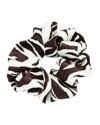 L Erickson Silk Charmeuse Oversized Scrunchie In Chocolate Zebra