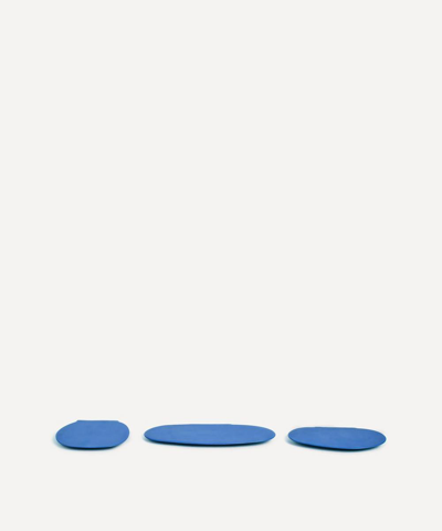 Moustache Isola Ceramic Shelves Set Of Three In Blue