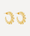 KHIRY GOLD PLATED VERMEIL SILVER TINY KHARTOUM EMBELLISHED HOOP EARRINGS,000740248