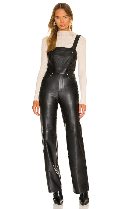 A.l.c Braelyn Vegan Leather Jumpsuit In Black