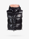 Moncler Black & Pink Down Alpiste Short Vest In Black