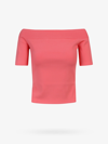 Alexander Mcqueen Cold-shoulder Knitted Top In Pink