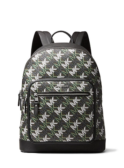 Michael Kors Hudson Graphic Logo Backpack In Green