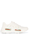 GUCCI RHYTON-LOGO LEATHER SNEAKERS