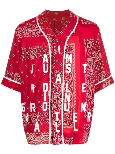 Readymade Bandana-print Cotton Shirt In Rot