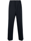 Golden Goose Black Wool Trousers In Blau