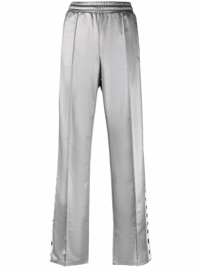 Golden Goose Logo-tape Straight-leg Trousers In Stratosphere