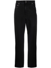 GOLDEN GOOSE LOGO-PATCH STRAIGHT-LEG TROUSERS