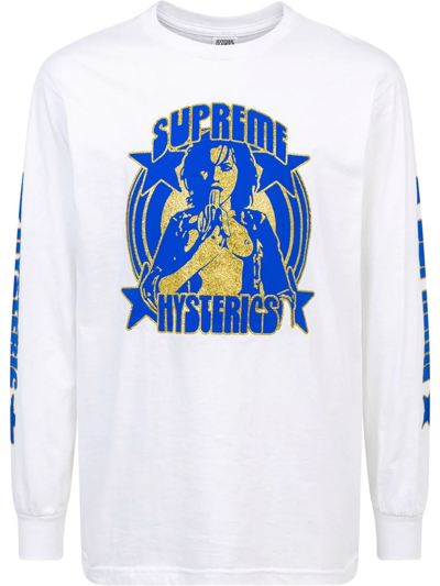 Supreme X Hysteric Glamour Long-sleeve T-shirt In Weiss