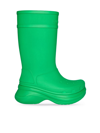 Balenciaga Green Crocs Edition Boots In Gras Green