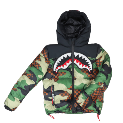 Sprayground Kids' Polyester Coat In Military