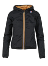 K-way Laurette Plus.2 Double Short Down Jacket In Gold / Black