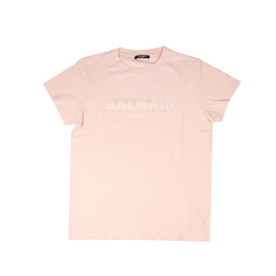 Balmain Kids' Cotton T-shirt In Rose