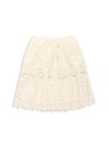 SELF-PORTRAIT LITTLE GIRL'S & GIRL'S GUIPURE LACE TIERED SKIRT,400015363303