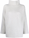 3.1 Phillip Lim Ribbed High-neck Jumper In Grey