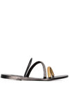 Ancient Greek Sandals Polytimi Chain Diamante Strap Sandal In Black