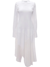 Jw Anderson Detachable-sleeve Patchwork Dress In White