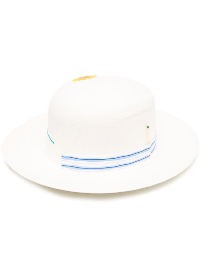 Nick Fouquet La Palmyre Straw Fedora Hat In Neutrals