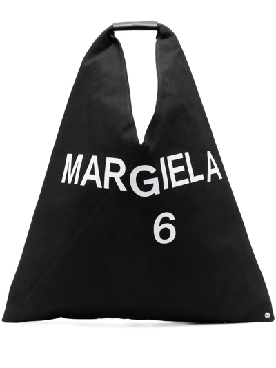 Mm6 Maison Margiela Japanese Logo Tote Bag In Black
