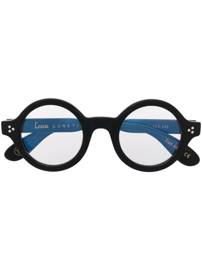 Lesca Saga Round-frame Glasses