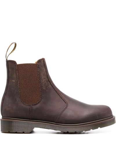 Dr. Martens' Crazy Horse Ankle Boots In Brown